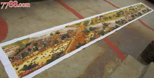 六米长十字绣清明上河图