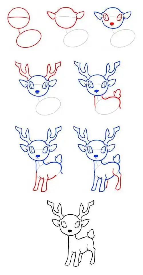 小鹿怎么画简笔画 小鹿怎么画简笔画简单漂亮