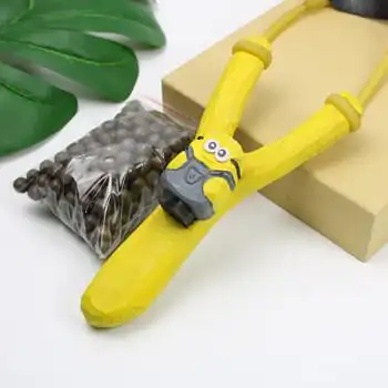 适用于定制创意儿童玩具传统卡通手工木雕动物射击户外泥丸男孩礼物sn