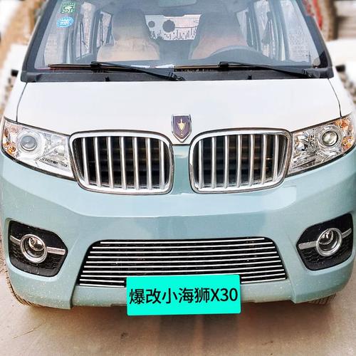 金杯小海狮x30专用中网改装进气格栅装饰亮条前脸配件汽车用品