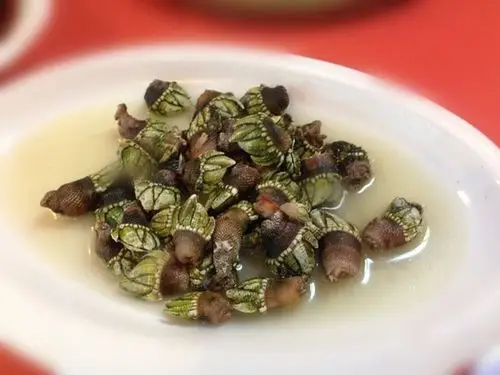 "佛手"是普陀山特有的贝类,是当地特产,每年8月才能尝到.