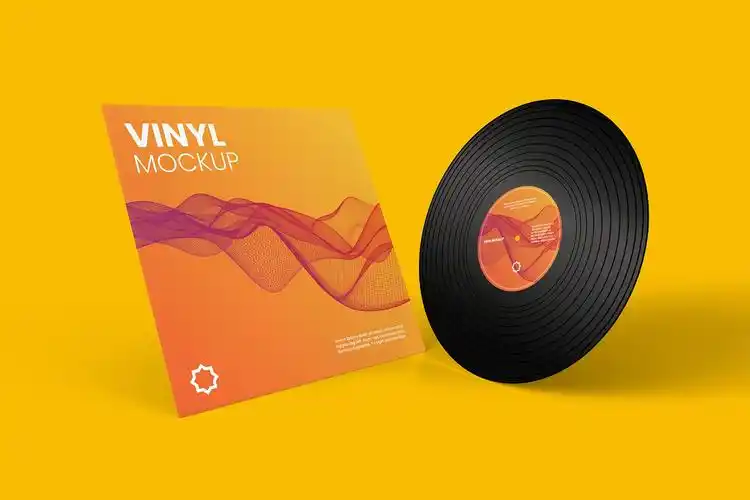 13个黑胶唱片封套封面设计样机psd模板 vinyl record mockup v.