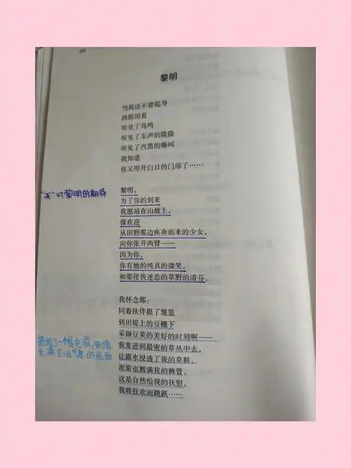《艾青诗选》《黎明》赏析批注#读书笔记打卡