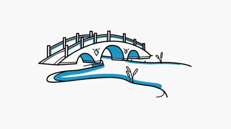 简笔画大全 小桥流水