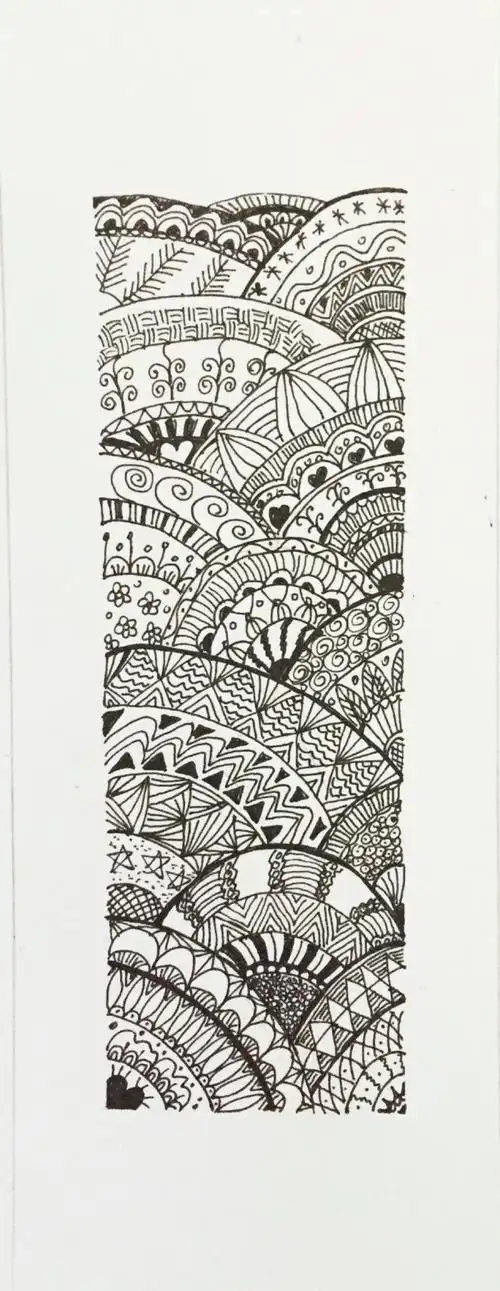 禅绕画 黑白线稿