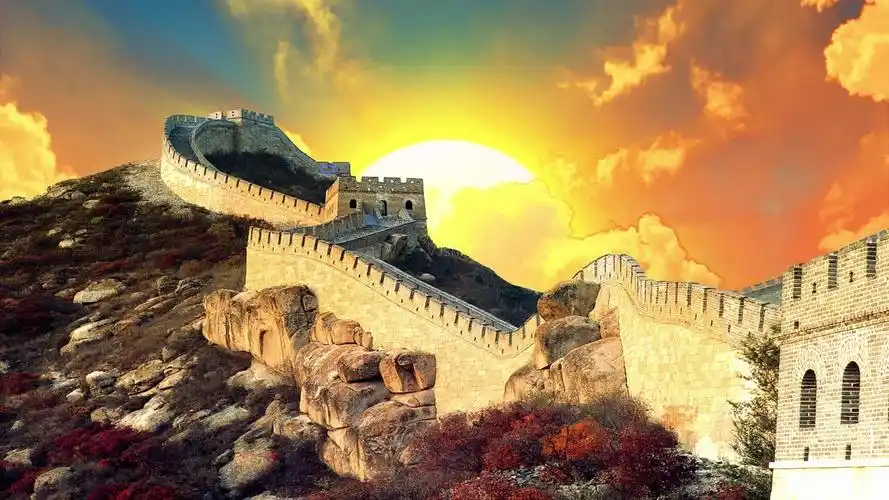 长城日出升起超长时间