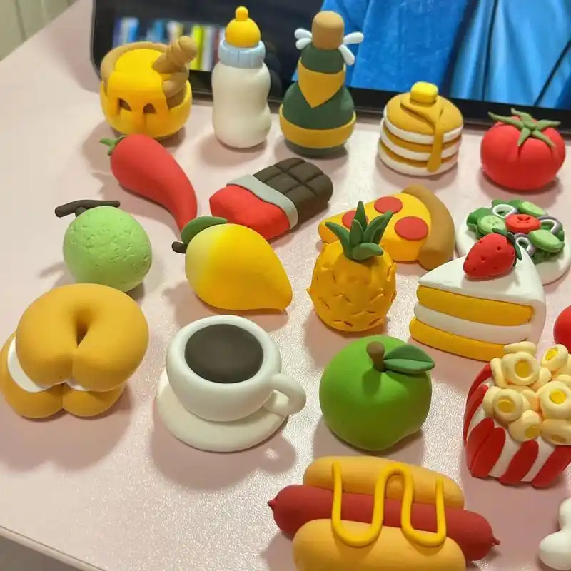 超轻粘土61手工博主教你做空想料理家09美食  材料:超轻粘土97