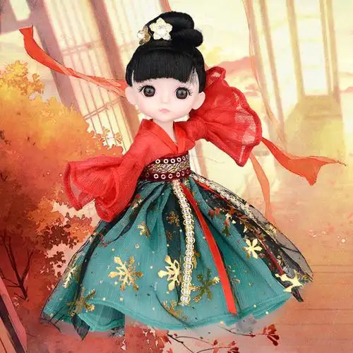ob11娃衣 17厘米洋娃娃 茉莉molly八分bjd汉服换古装古风仙女衣服