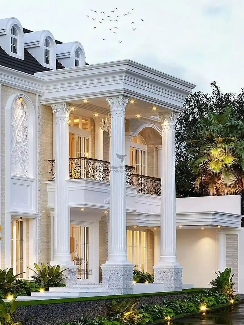 好看的门头是建筑的灵魂--欧式别墅罗马柱门 门头是建筑的主入口,是一