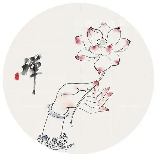 佛手拈花|插画|艺术插画|画画的青禾 - 原创作品 - 站酷 (zcool)