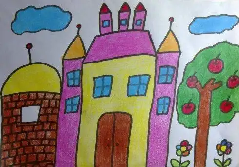 小区简笔画小区简笔画图片儿童画