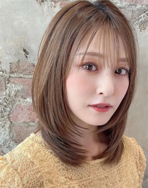 方脸圆脸示范发型 日系内扣锁骨发_发型脸型 - 美发站