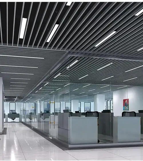 长条方通灯led天花灯条形木格栅吊顶灯长方形办公室铝方通灯 白色120