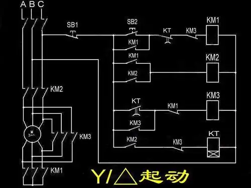 星三角形降压启动电路
