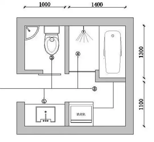 小平米卫生间的干湿分离