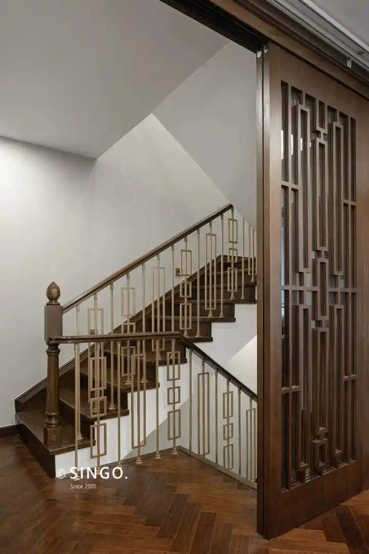 300㎡新中式实景的方圆人生对称式别墅显中式传承