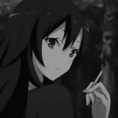 黑白动漫女头像丧高清伤感的黑白丧风格女头像动漫图片