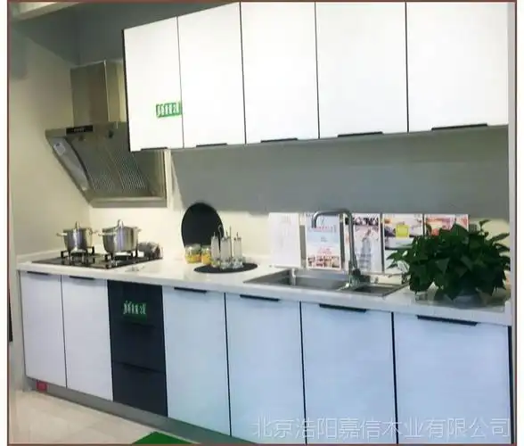 武汉北京橱柜厂加工定制实心超白玻璃门橱柜 晶刚橱柜门整体橱柜