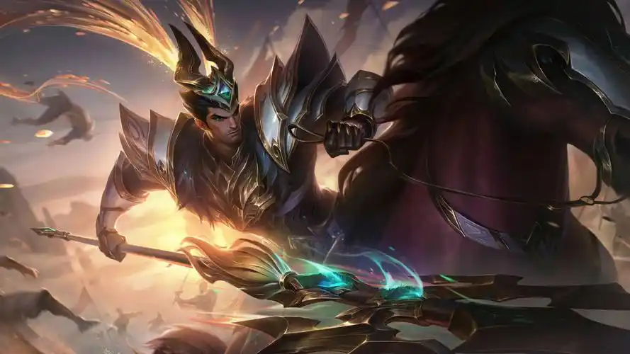 德玛西亚皇子 嘉文四世 jarvan iv 吕布奉先 炫金战神 炫彩 4k壁纸