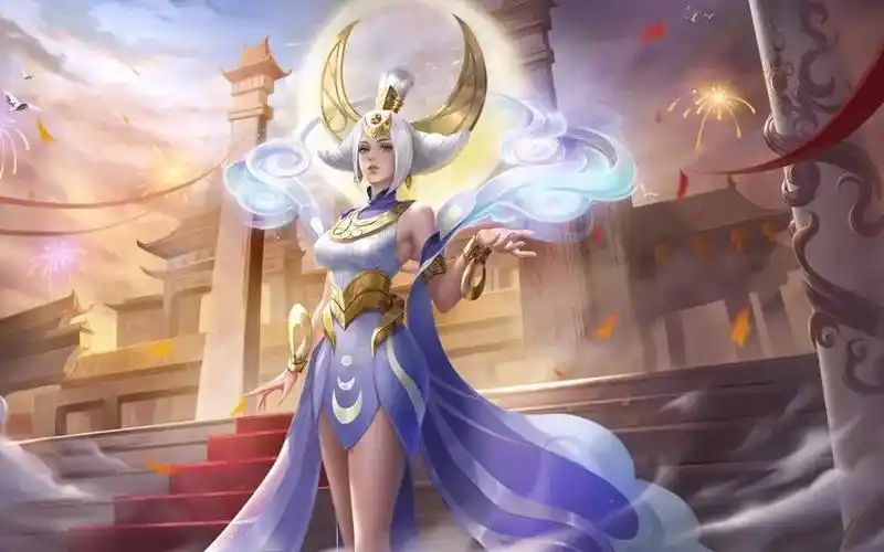 英魂之刃口袋版嫦娥兔寒蟾冷桂花白此夜姮娥应断肠周年庆皮肤试玩