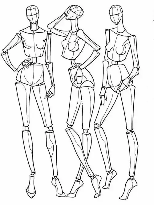 染织服装考研素材,服装人体动态结构#服装设计考研  #服装设计手绘