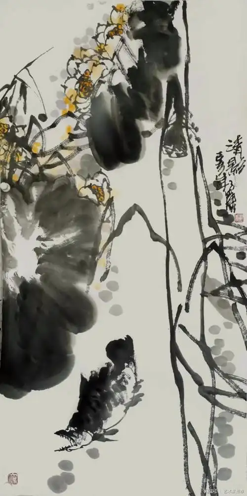 网易中国美术家协会会员孟康大写意花鸟画欣赏