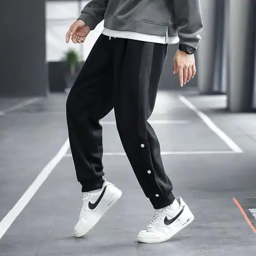 子男百搭ins潮牌学生大码秋冬时尚束脚裤帅气长裤宽松休闲运动裤