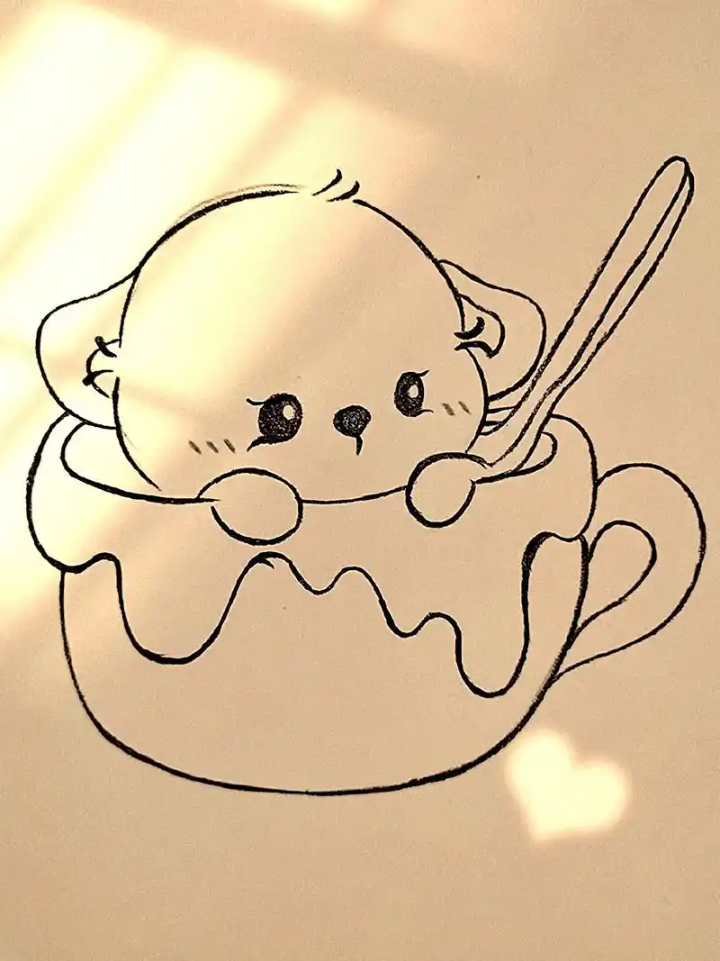 可爱卡通 #简笔画 #手绘 #临摹 #今日分享  - 抖音