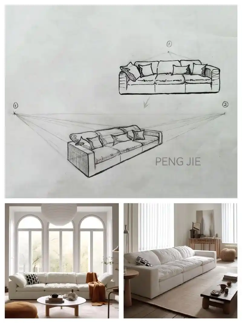 回到大学室内设计手绘课,画沙发.#bgm一响回到过去 #手绘 - 抖音