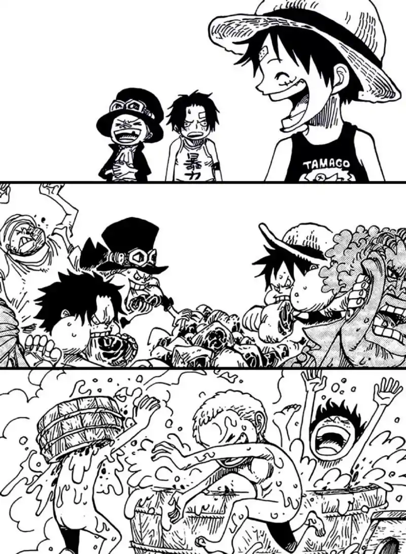 海贼王# 艾斯,萨博,路飞三兄弟小时候的时光