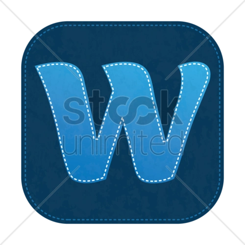 letter w v矢量图形