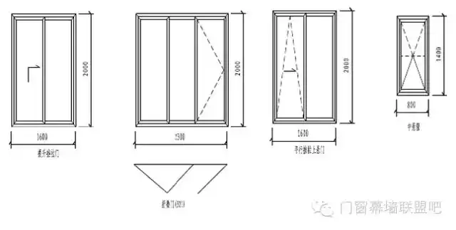 下悬窗,推拉窗,中悬窗,内平开门,外平开门,推拉门,提升推拉门,折叠门