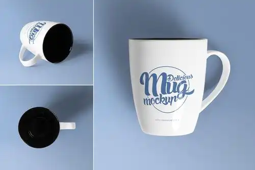 多视角杯子样机模版素材展示样机 3 awesome coffee mug mockups