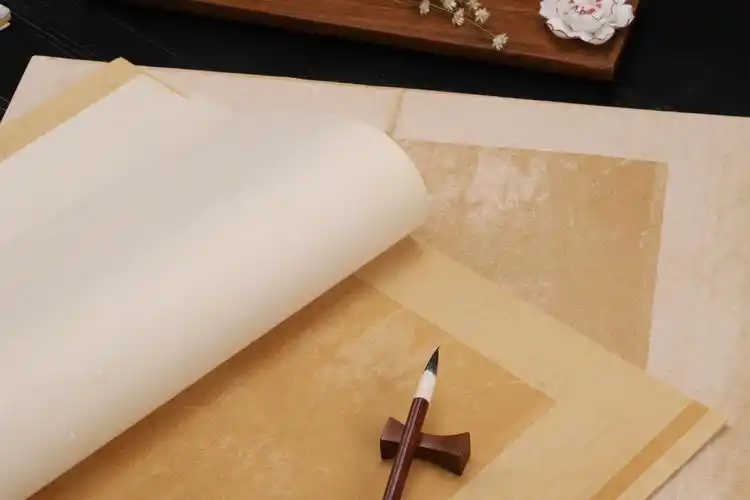 萱雅斋蜡染离都帖半生半熟宣纸四尺六开复古诗帖仿古书法创作专用纸