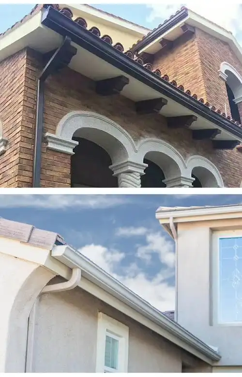 屋檐导水槽 别墅树脂瓦接水槽屋檐专用天沟雨水槽pvc导水槽屋顶排水槽