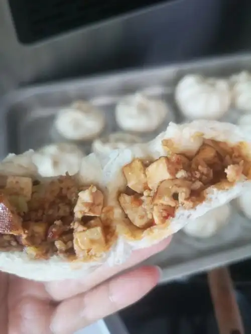 豆腐猪肉馅包子