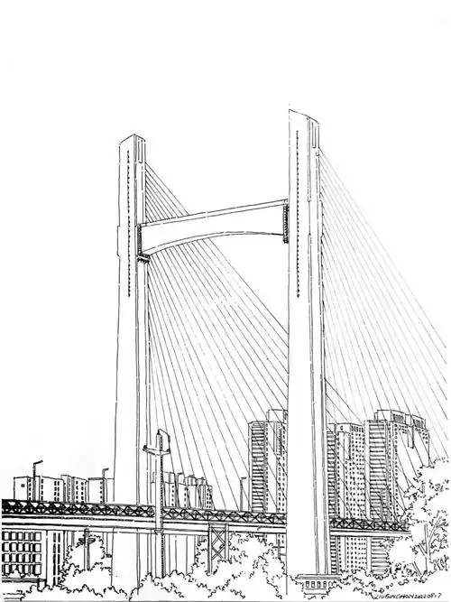 画下郑州农业路大桥