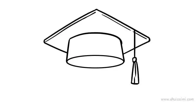 博士帽儿童画怎么画 博士帽简笔画图片大全