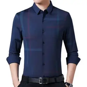 恒源祥桑蚕丝长袖男士中年高端衬衫