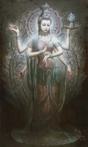 曾浩画的敦煌飞天美女 美得令人窒息--聚友