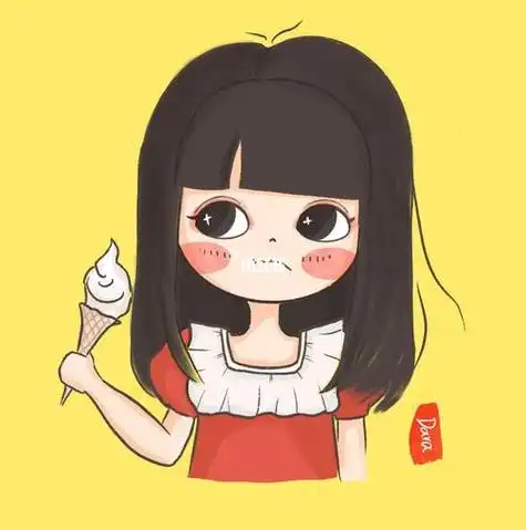 爱吃冰淇淋女孩头像 女生头像图片大全 -【爱个性】