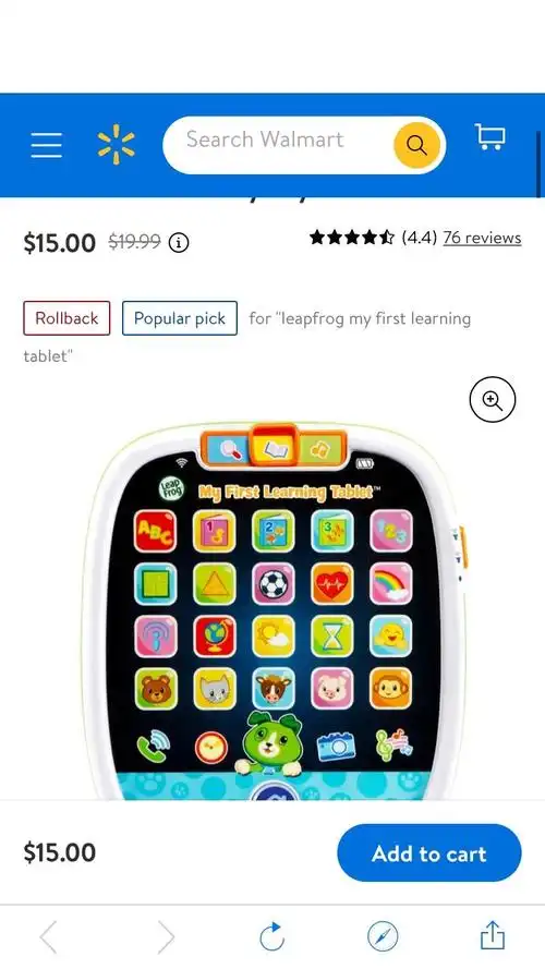 leapfrog 我的第一款学习平板电脑,非常适合幼儿玩的