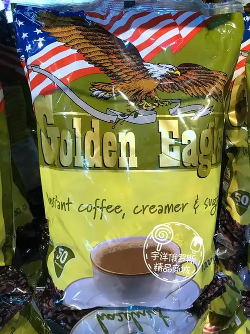 俄罗斯进口金鹰牌老鹰咖啡 三合一速溶咖啡 1000克一包
