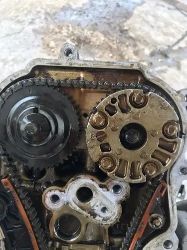 尼桑逍客正时齿怎么对!