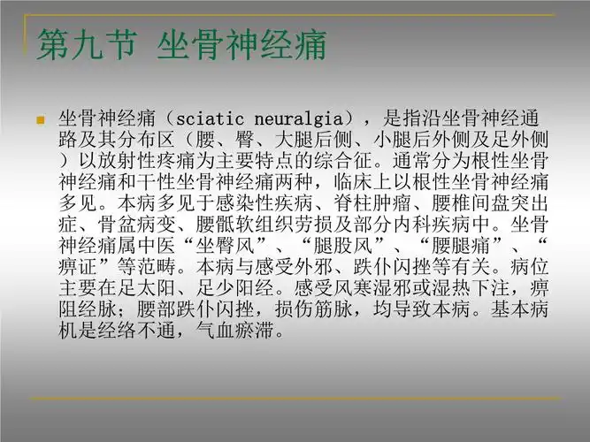 第九节_坐骨神经痛_第十节__痹证_第十一节膝骨性关节炎.ppt 11页