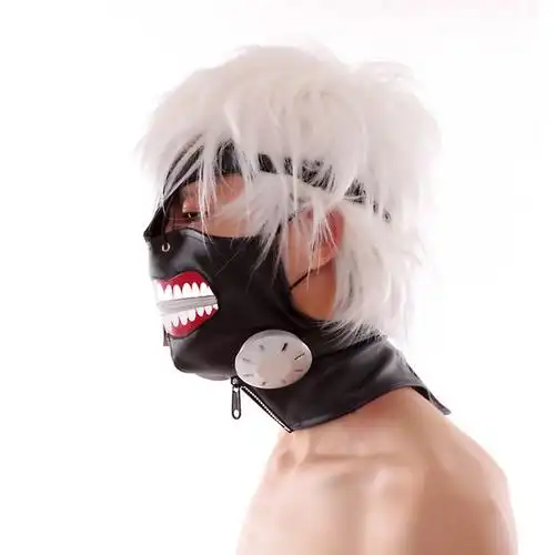 东京食尸鬼/东京喰种-金木研拉链面具cosplay道具现货 包邮-tmall.