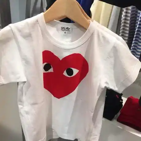 川久保玲 play cdg kids 纯色 大红心印花 笑脸心印花 专柜正品