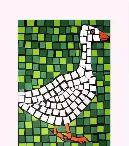 马赛克拼贴画|颜料|画纸|洗碗巾_新浪网