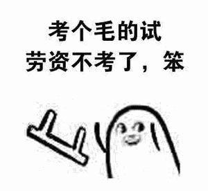 考个毛的试劳资不考了,笨_考个_不考_劳资表情