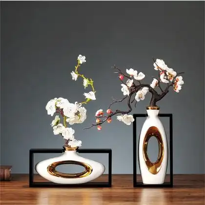 陶瓷花瓶摆件客厅电视柜装饰花瓶软装装饰品摆设玄关摆件